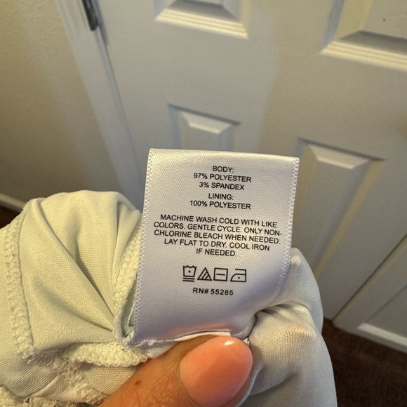 2 FOR $20 Express White Lace Puff Sleeve Blouse Top Peasant Boho 3/4 Sleeve M - Picture 7 of 10